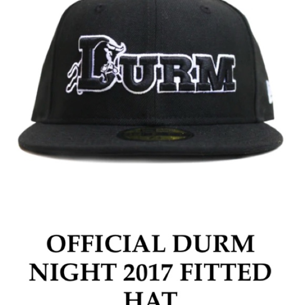 DURM Black Fitted Hat with Embroidered Logo